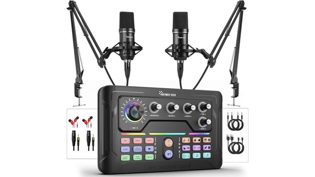 audio mixer and microphone bundle