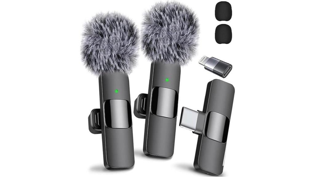 dual wireless microphone set